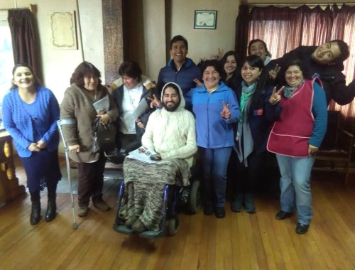 Equipo de trabajo de personas con discapacidad después de una jornada de trabajo como parte del proyecto «Cultura preventiva al alcance de todos y todas».